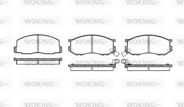 Woking P0873.02 - Тормозные колодки, дисковые, комплект autosila-amz.com