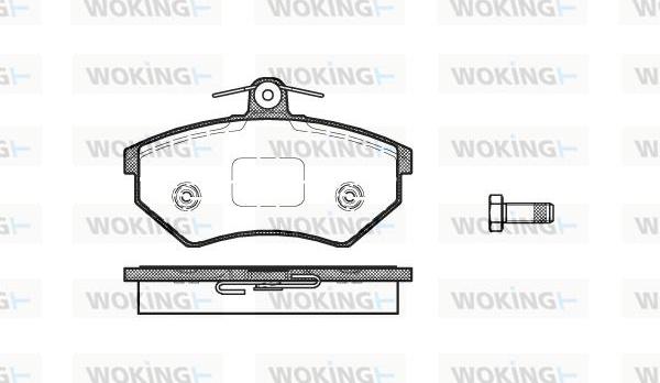 Woking P0343.40 - Тормозные колодки, дисковые, комплект autosila-amz.com