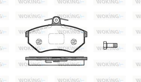 Woking P0343.50 - Тормозные колодки, дисковые, комплект autosila-amz.com