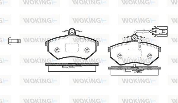 Woking P0343.62 - Тормозные колодки, дисковые, комплект autosila-amz.com