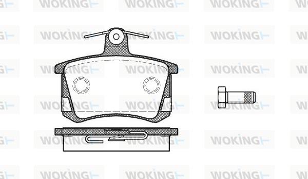 Woking P0353.40 - Тормозные колодки, дисковые, комплект autosila-amz.com