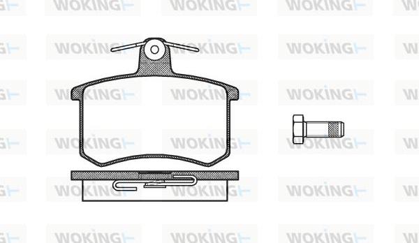 Woking P0353.10 - Тормозные колодки, дисковые, комплект autosila-amz.com