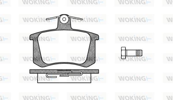 Woking P0353.20 - Тормозные колодки, дисковые, комплект autosila-amz.com