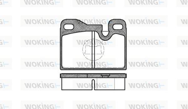 Woking P0303.00 - Тормозные колодки, дисковые, комплект autosila-amz.com