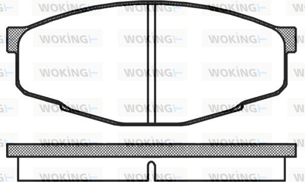 Woking P0333.10 - Тормозные колодки, дисковые, комплект autosila-amz.com