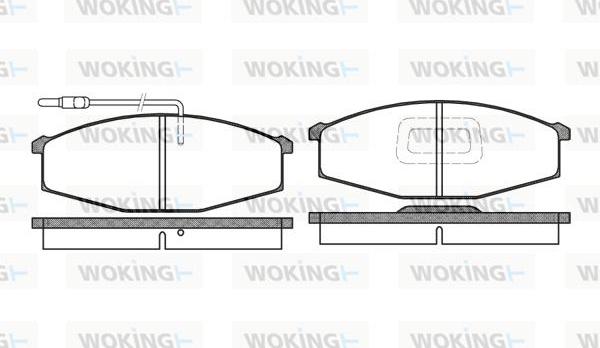 Woking P0293.02 - Тормозные колодки, дисковые, комплект autosila-amz.com