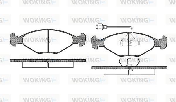 Woking P0243.02 - Тормозные колодки, дисковые, комплект autosila-amz.com