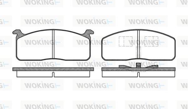 Woking P0203.00 - Тормозные колодки, дисковые, комплект autosila-amz.com