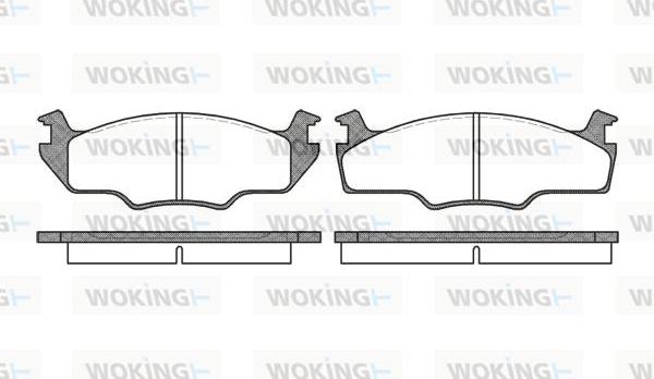 Woking P0213.00 - Тормозные колодки, дисковые, комплект autosila-amz.com