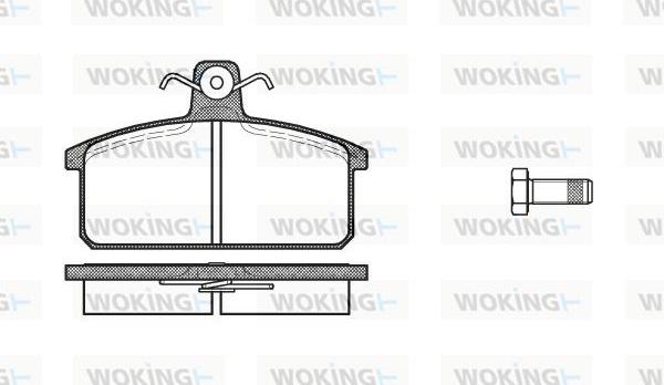 Woking P0283.00 - Тормозные колодки, дисковые, комплект autosila-amz.com