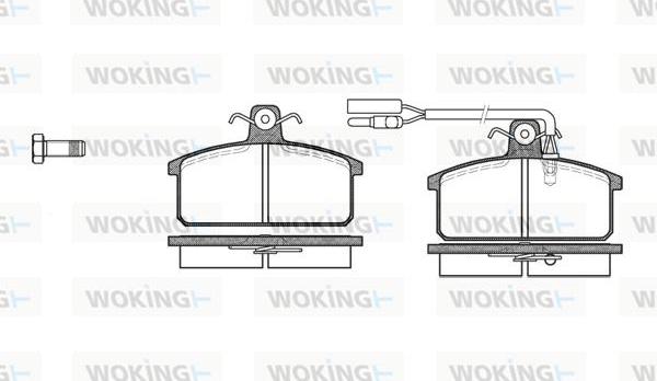 Woking P0283.12 - Тормозные колодки, дисковые, комплект autosila-amz.com