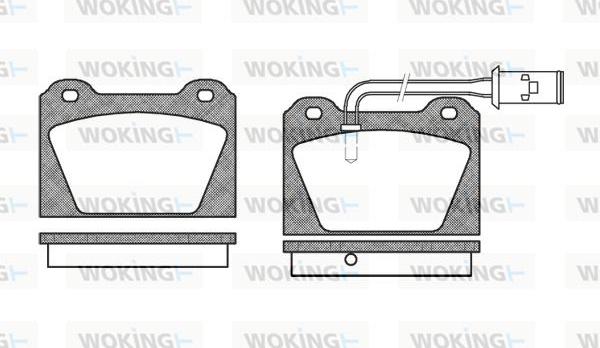 Woking P0233.02 - Тормозные колодки, дисковые, комплект autosila-amz.com