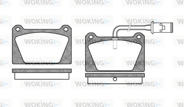 Woking P0223.02 - Тормозные колодки, дисковые, комплект autosila-amz.com
