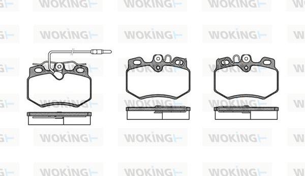 Woking P0703.12 - Тормозные колодки, дисковые, комплект autosila-amz.com