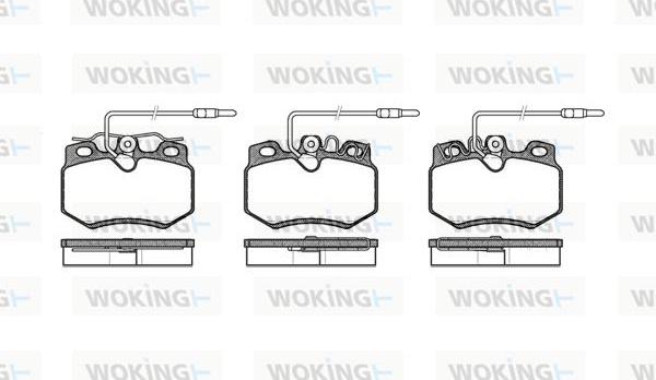 Woking P0703.24 - Тормозные колодки, дисковые, комплект autosila-amz.com