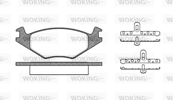 Woking P0713.20 - Тормозные колодки, дисковые, комплект autosila-amz.com