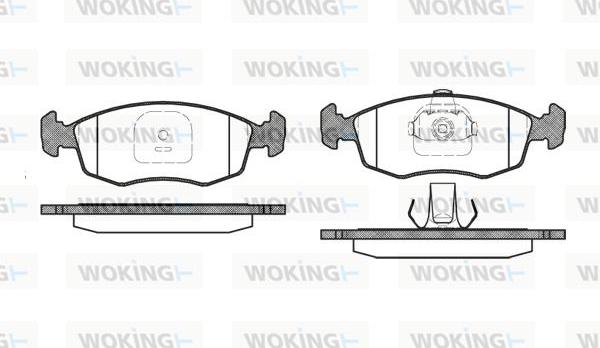 Woking P0723.10 - Тормозные колодки, дисковые, комплект autosila-amz.com