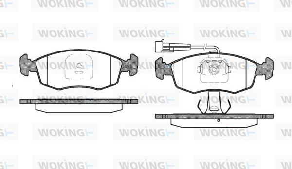 Woking P0723.12 - Тормозные колодки, дисковые, комплект autosila-amz.com