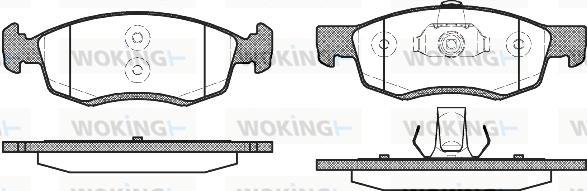 Woking P0723.32 - Тормозные колодки, дисковые, комплект autosila-amz.com