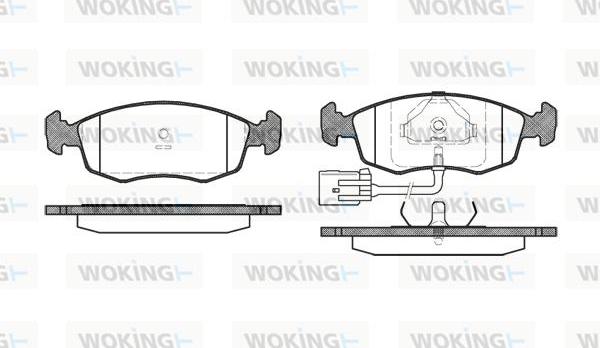 Woking P0723.22 - Тормозные колодки, дисковые, комплект autosila-amz.com