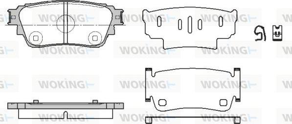 Woking P19613.00 - Тормозные колодки, дисковые, комплект autosila-amz.com