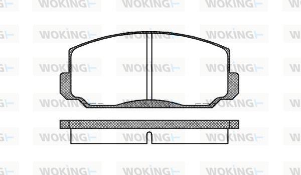 Woking P1983.00 - Тормозные колодки, дисковые, комплект autosila-amz.com