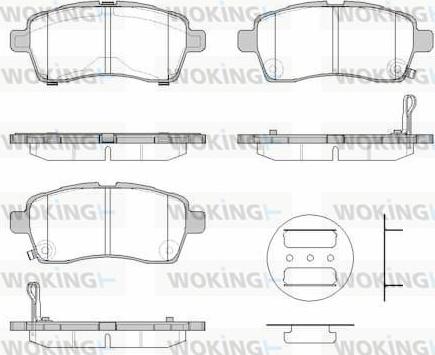 Woking P19333.02 - Тормозные колодки, дисковые, комплект autosila-amz.com