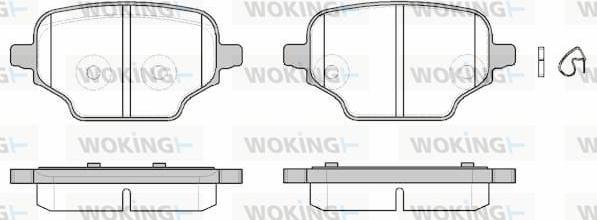 Woking P19373.00 - Тормозные колодки, дисковые, комплект autosila-amz.com