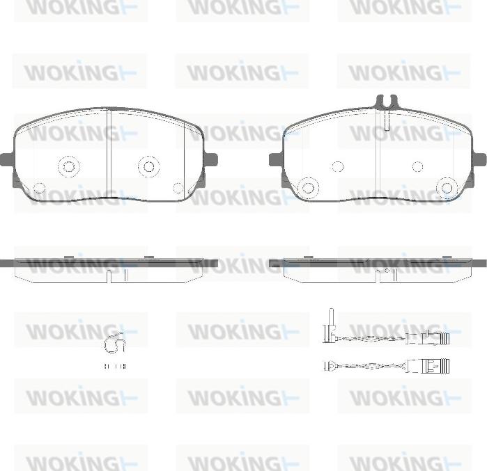 Woking P19263.02 - Тормозные колодки, дисковые, комплект autosila-amz.com