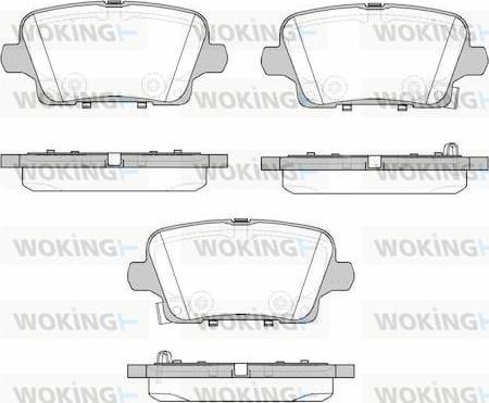 Woking P1921302 - Тормозные колодки, дисковые, комплект autosila-amz.com