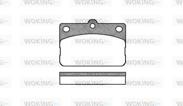 Woking P1923.00 - Тормозные колодки, дисковые, комплект autosila-amz.com