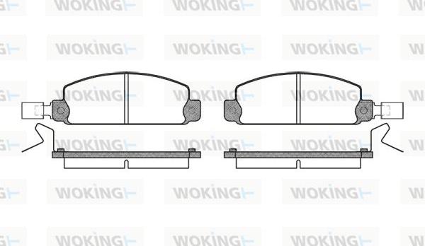 Woking P1973.24 - Тормозные колодки, дисковые, комплект autosila-amz.com
