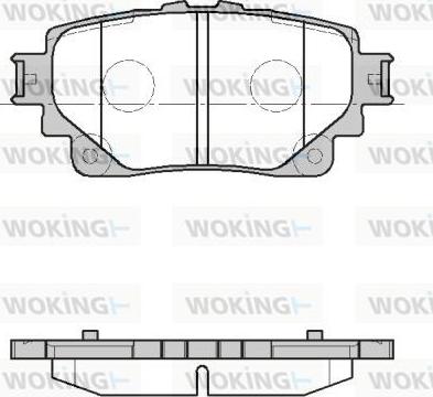 Woking P19723.00 - Тормозные колодки, дисковые, комплект autosila-amz.com