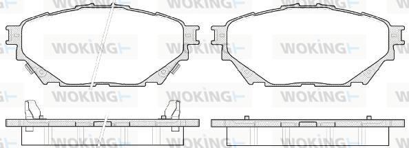 Woking P14443.04 - Тормозные колодки, дисковые, комплект autosila-amz.com