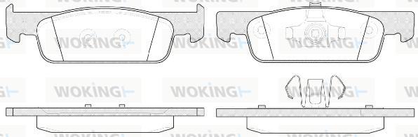 Woking P14403.00 - Тормозные колодки, дисковые, комплект autosila-amz.com