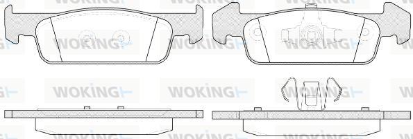 Woking P14403.10 - Тормозные колодки, дисковые, комплект autosila-amz.com