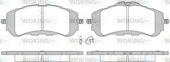 Woking P14593.00 - Тормозные колодки, дисковые, комплект autosila-amz.com