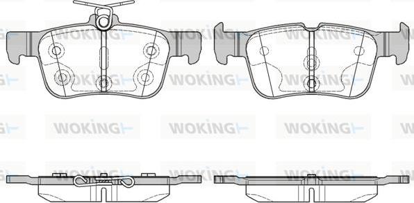 Woking P14513.00 - Тормозные колодки, дисковые, комплект autosila-amz.com