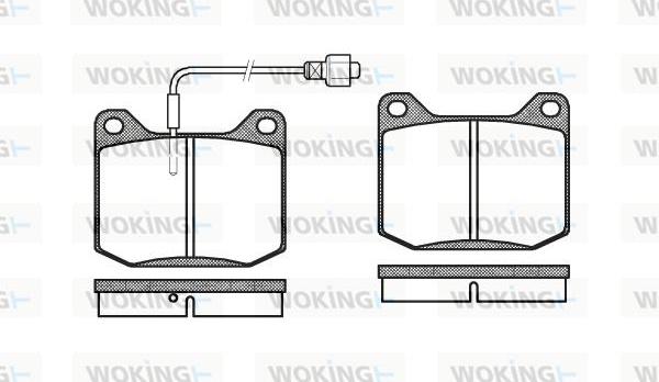 Woking P1453.02 - Тормозные колодки, дисковые, комплект autosila-amz.com