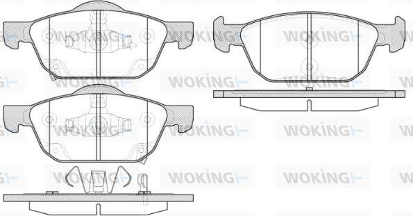 Woking P14523.02 - Тормозные колодки, дисковые, комплект autosila-amz.com