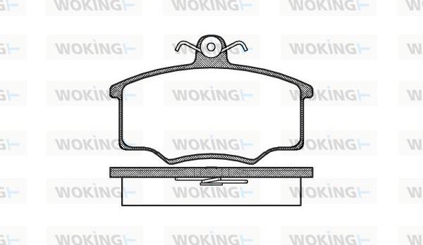 Woking P1463.00 - Тормозные колодки, дисковые, комплект autosila-amz.com