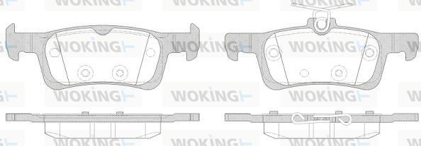 Woking P14633.00 - Тормозные колодки, дисковые, комплект autosila-amz.com