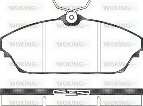 Woking P14043.00 - Тормозные колодки, дисковые, комплект autosila-amz.com