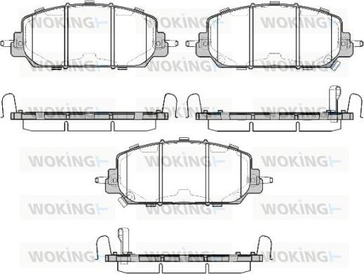 Woking P14083.22 - Тормозные колодки, дисковые, комплект autosila-amz.com