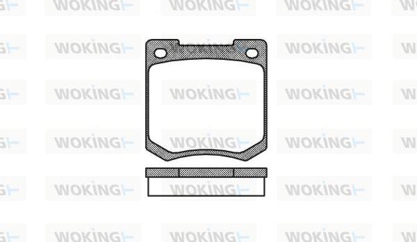 Woking P1403.00 - Тормозные колодки, дисковые, комплект autosila-amz.com