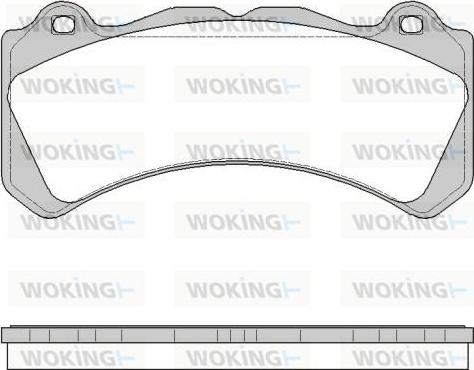 Woking P14023.10 - Тормозные колодки, дисковые, комплект autosila-amz.com