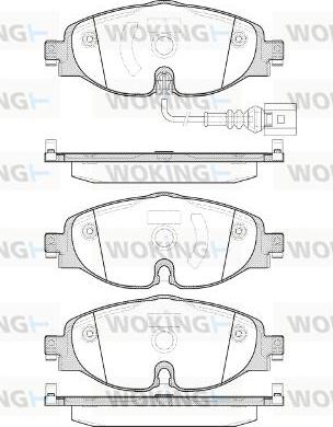 Woking P14153.01 - Тормозные колодки, дисковые, комплект autosila-amz.com