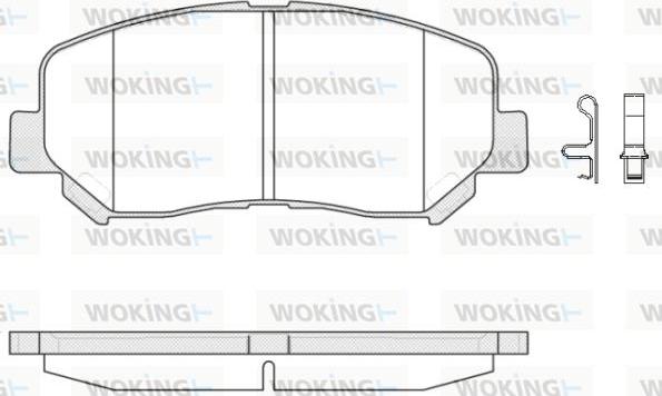 Woking P14133.02 - Тормозные колодки, дисковые, комплект autosila-amz.com