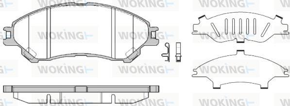 Woking P14893.02 - Тормозные колодки, дисковые, комплект autosila-amz.com