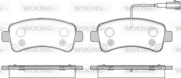 Woking P14883.02 - Тормозные колодки, дисковые, комплект autosila-amz.com